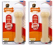 Nylabone (2 Pack) DuraChew Original Wolf Size | Nylon Dental Bone 35 lb Dogs