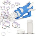 Toyshine 8 Hole Space Shuttle Design Electric Bubbles Gun Gatling Bubble Machine Toy with Scoup Bottle for Children Party Favors Outdoor & Indoor Activity for Boys Girls 3 Years and Above