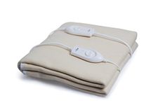 Expressions Polar Electric Bed Warmer - Electric Under Blanket - Double Bed Size (150cms x 160cms) with 3 Heat Settings & Dual Safety Feature with Over Heat Protection - Color: Skin Brown