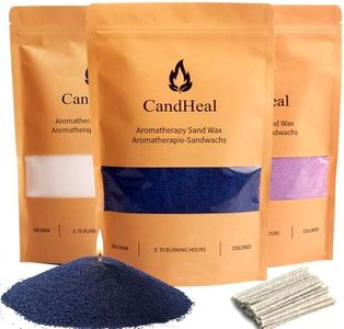CandHeal Pearled Candle Sand with Wicks, 3.3 lb Lavender Sand Wax