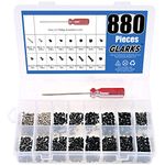 Glarks 880pcs Laptop Notebook Computer Screw Replacement Repair Kit for Lenovo Dell Toshiba Sony Samsung HP Gateway (Extra: Phillips Screwdriver)