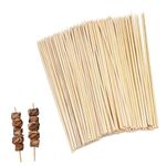 150 PCS Bamboo Skewers, 10 Inch Wooden Skewer for Appetizers, Fruit, Kebabs, Grilling Barbecue, Mini Burger, Sausage, Cocktail Picks for Drinks, Long Toothpicks, Food Sticks Natural, Kitchen