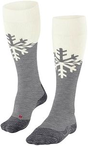 FALKE Women's SK2 Ski Socks Medium Padding Anti-Bubble Warm Ski Socks Long for Skiing Breathable Quick-Drying Climate Regulating Odour-Inhibiting Wool Functional Material 1 Pair