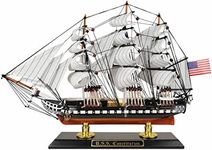 SAILINGSTORY Wooden Model Ship USS Constitution 1/225 Scale Replica Ship Model Sailboat Decor