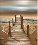 YEESAM ART Paint by Numbers for Adults Kids, Beach Sunset Sea 16x20 Inch Linen Canvas Acrylic DIY Number Painting Kits Wall Art Decor Gifts (Framed)