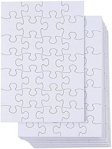 Juvale 48 Sheets Blank Puzzles to Draw On Bulk – 6x8 inch Make Your Own Jigsaw Puzzle for Kids Crafts Projects (28 Pieces Each)