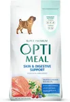 OPtimeal Sensitive Skin and Stomach Dog Food - Proudly Ukrainian - Tasty Dog Food Dry Recipe with Skin & Digestive Support - Medium/Large Adult Dogs (26.5 Pound (Pack of 1), Salmon & Brown Rice)