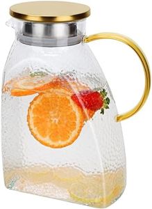 Belle Vous Brocca Acqua Vetro - Caraffa per Porta del Frigorifero da 1,8 l con Coperchio - Caraffa Acqua, Succo, Latte e Altre Bevande Calde e Fredde