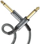 BlueRigger 6.35mm Instrument Cable 15FT - (Male TS Cable ¼ Inch Cable to 6.35 mm Speaker Cable, ¼” Amp Cord, Stereo Audio Interconnect Cable) - Compatible with Speaker, Guitar, Amplifier, Keyboard