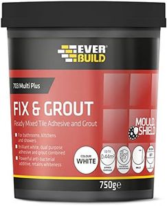 Everbuild FIX005 703 Fix and Grout Tile Adhesive, White, 750 g