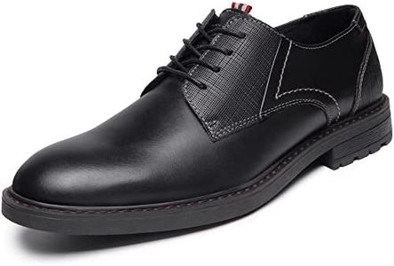 Men's Oxford Dress Shoes Classic Fashion Genuine Leather Business Work Shoe for Men, Black(815), 7.5