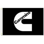 HomeKing Cummins Flags Banner 3X5FT 100% Polyester,Canvas Head with Metal Grommet