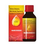 Marcogesic Pain Relief Oil 60 ml (Pack of 2)| Damdar Non Stick Formula With Powerful Ingredients, Perfect For Joint, Muscle,Shoulder, Legs, Knee and Arthritis pain