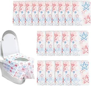 Dadabig 20Pcs Fundas WC Protector WC Asiento de Inodoro Desechable de Telas No Tejidas, Cubiertas Desechables para Asiento del Inodoro para Baño, Viaje, Hotel, Hogar (60 * 65cm)