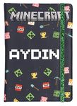 Minecraft - Journal Notebook - Personalised Notebook For Boys - Add Your Name - Minecraft Note Book - 96 Pages - Customised Gifts - Black