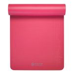 Gaiam Essentials Thick Yoga Mat Fitness & Exercise Mat with Easy-Cinch Carrier Strap, Pink, 72"L X 24"W X 2/5 Inch Thick