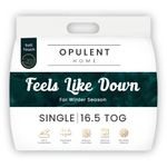 Opulent Home Warm and Cosy 16.5 Tog Winter Duvet - Premium Ultra Soft Quilt for Winter - Anti-Allergy Duvet for a Better and Healthier Sleep - Single