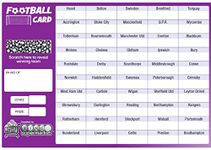 Bingosupermarket Football Fundraising Scratch Cards (50 Team) A5 10 Pack