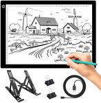 Light Pad - Light Box for Tracing, Adjustable Brightness Eye-Care Portable Light Table for Diamond Art, Sketching, Drawing, Art & Craft - Type-C Powered, 9''x12'' - Ideal for Artists & Hobbyists