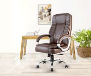 INNOWIN Venture Ergonomic Leatherette Executive High Back Revolving Desk Office Chair (Brown)