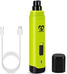 Casfuy Dog Nail Grinder Upgraded - Professional 2-Speed Electric Rechargeable Pet Nail Trimmer Painless Paws Grooming & Smoothing for Small Medium Large Dogs & Cats (Green)