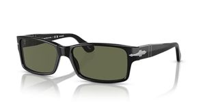 Persol Unisex Adults’ Po2803s Sunglasses, Black (Black/Green), 58