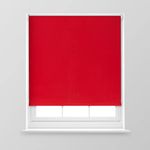 A.Unique Home Premium Trimmable Thermal Blackout Roller Window Blind in a Variety of Colours and Sizes Ideal for any Room - 3FT - Red - 90cm (W) x 170cm (L) | 35.4" (W) x 66.9" (L)