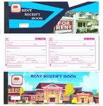 FIRST CLICK Rent Receipt Book Rent Bill Book Set of 2 Size : Rent (11x27 cm) No. of Sheets : 50 (Rent) Special Space for Address Writing, Consist of one Main and one Counter foil