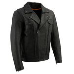 Milwaukee Leather Men's Double Side Utility Pistol Pete Jacket (Black, XXX-Large)