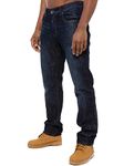 989Zé ENZO Mens Jeans Straight Leg Classic Fashion Regular Fit Cotton Basic Denim Pants Trousers EZ408 Indigo 34W / 32L