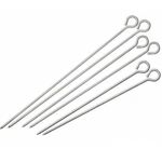 Dynore Stainless Steel Barbeque Tandoor Tikka Kebab Metal Sticks Rods (12 Inch)- Set of 6