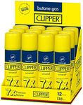 Clipper Lighters - Butane Fuel - 138ml (12 Bottles Per Carton) - 7 Times Refined, Reliable Butane Gas for Refillable Lighters, Candle and Camping Lighters Yellow