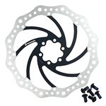 Boenoea Bicycle Disc Brake Rotor 140mm 160mm 180mm 203mm Bike Rotors with 6 Bolts for MTB Mountain Road Bikes BMX