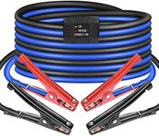 SAFEMATE 4 Gauge 18 Feet Jumper Cables with Smart Protector, Ul Listed Heavy Duty Automotive Booster Cables Kit for Car Truck Suv