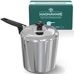 Magnaware Cast Aluminum 4 Quart Suace Pan with Lid - Quality Cast Aluminum Pot with Even Heat Distribution and Retention