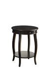 Acme Furniture End-Table, Wood, Black, One Size