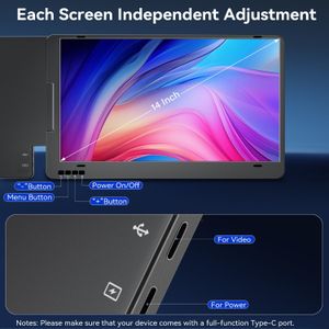 KPKUE 14" Dual Laptop Monitor – Portable External Display