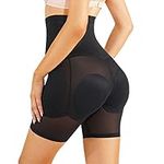 Bafully Women Butt Lifter Shapewear Hi-Waist Panty Tummy Control Knickers Padded Hip Enhancer Seamless Underwear Body Shaper (Black, M)