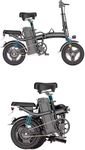 Rexhan Foldable Electric Bike,14" Portable Folding E-Bike, City Bike, 48V 10AH Battery, 250W Motor, 25KMH Speed, Disc Brakes, Triple Suspension, 3 Riding Modes, Rear Seat, Recycle Energy System, New!