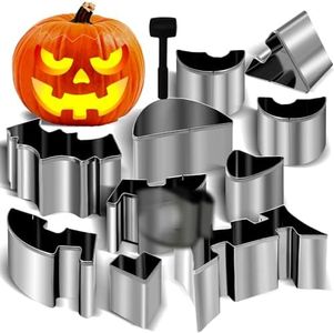 ZMCINER 11 PCS Pumpkin Carving Kit Heavy Duty Stainless Steel Pumpkin Carving Tools Simple & Safe Pumpkin Carving Kit for Kids & Adults