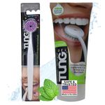 Peak Essentials The Original TUNG Brush & Gel Combo | 1 Mint Blast Tongue Paste 3 oz (85g) | 1 Adult Tongue Brush