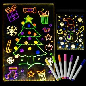 Acrylic Led Writing Board Light Up Acrylic Dry Erase Board with Light Clear Desktop Glow Note Memo White Board Notepad Table LED Letter Massage Boards with 7 Colors Markers (7.9''×11.8'')