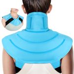 Comfytemp Ice Pack for Neck and Shoulders Upper Back Pain, Large Neck Ice Pack Wrap with Straps, Reusable Gel Cold Pack for Rotator Cuff Injuries