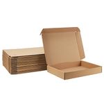 HORLIMER 20 Pack Shipping Boxes, 13x10x2 inches Brown Corrugated Cardboard Mail Boxes, Packaging Boxes for Mailing, Business