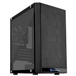 SilverStone SST-PS15B-G - Precision Mini Tower Micro ATX Computer Case, Tempered Glass, Black