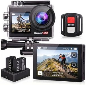 Action Camera 4K 30FPS Touch Screen, 20MP Waterproof Underwater Camera with 5X Zoom, 170° Wide Angle & EIS, WiFi Remote – Perfect for Snorkeling, Diving & Adventure Sports (Black)