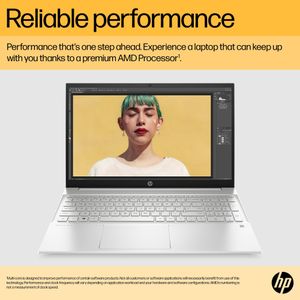 HP Pavilion 15.6" Laptop – Ryzen 7, 16GB RAM, 512GB SSD, FHD, Silver