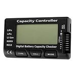 Digital Battery Capacity Tester, Battery Capacity Voltage Tester Controller Tester with LCD,for LiPo LiFe Li-Ion NiMH Nicd RC Batteries