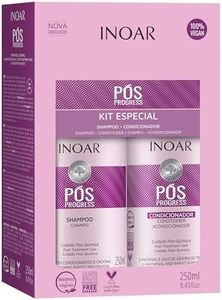 Inoar Pós Progress Duo Kit, Shampoo & Conditioner, 8.45 fl.oz. Each