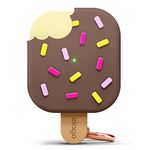 elago Ice Cream Case with Keychain Compatible with AirPods 3 Case Cover - Supports Wireless Charging, Cute Design Case, Shock Resistant (Chocolate)